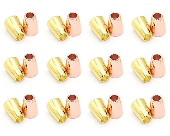 Metal Cord Stoppers - Rose Gold (sold per pair) Metal Cord Stoppers - Rose Gold (sold per pair)