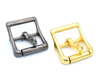 Gold Locking Pin Buckle Slide Adjuster Buckles Leather Belt Buckle Backpack Buckles For Handbag Webbing Hardware Leather Collars and Cuffs