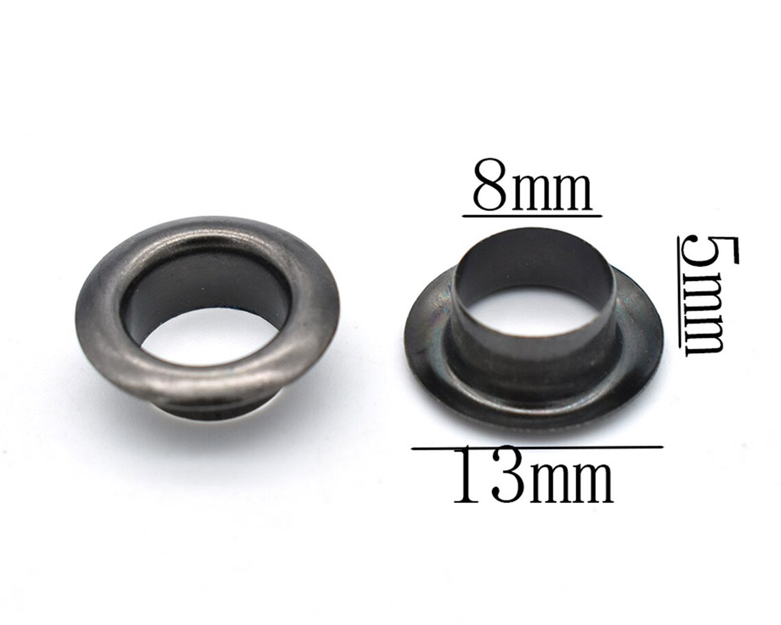 8mm Black Brass Eyelet Metal Eyelet With Washer Leather Craft Etsy