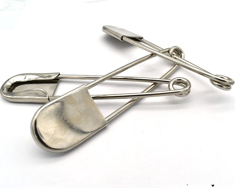 128mm Giant Safety Pin Big Over Sized Laundry Pins Kilt Pins Broche Broche Arrière Épingle de sécurité pour coudre Bijoux Fabrication de points Pins Charm image 5