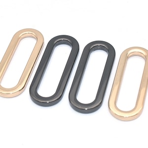 Flach ovale O Ringe Gürtelschnalle Geldbörse Ringe - Nicht verschweißter Elliptischer Ring Oval Schnalle Riemen Verbinder Ringe für Handtasche Gurtband Hardware 40mm