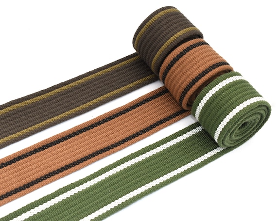 Stripe Webbing: Black & Green Webbing Stripe Webbing: Black & Green Webbing