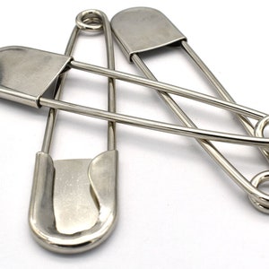 128mm Giant Safety Pin Big Over Sized Laundry Pins Kilt Pins Broche Broche Arrière Épingle de sécurité pour coudre Bijoux Fabrication de points Pins Charm image 6