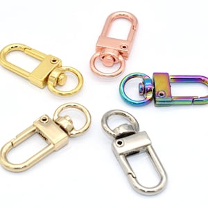 33mm Rainbow swivel Snap hooks Lanyard Clasp Claw Push Gate Trigger Clasps Strap Purse Clip,Key Ring Charm for keychain backpack handbag