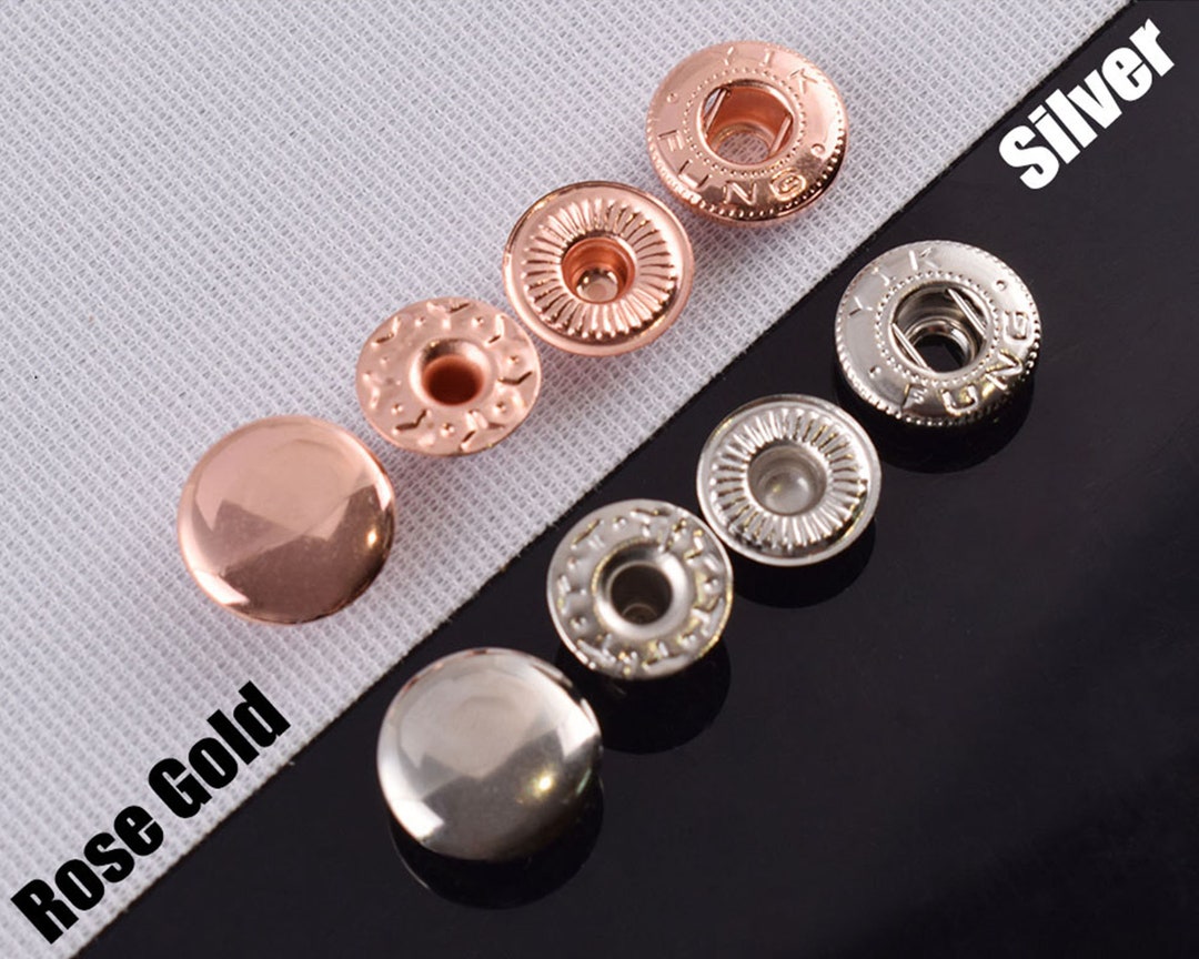Metal Leather Snap Buttons 12mm Spring Snap Fasteners Kit Press Studs Clothing  Snaps Button Clothing Canvas Leather Craft Sewing 20/50 Sets 