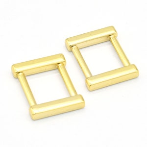 15mm Gold Adjustable Belt Buckle Slide Buckle Metal Purse clasp Buckles Bag ring strap buckles Handbag webbing hardware - 10pcs