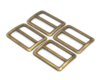 25mm Bronze Adjuster Buckle Slide Buckles Rectangle Belt Buckle Metal Purse backpack Buckles Strap buckle Handbag webbing hardware - 6pcs