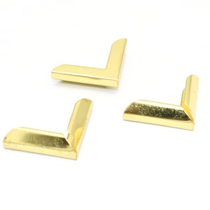 Gold Corner protection corners,Metal bag corner,protector,purse corner,vintage Box corner,Corner clip for book box corner frame decorative