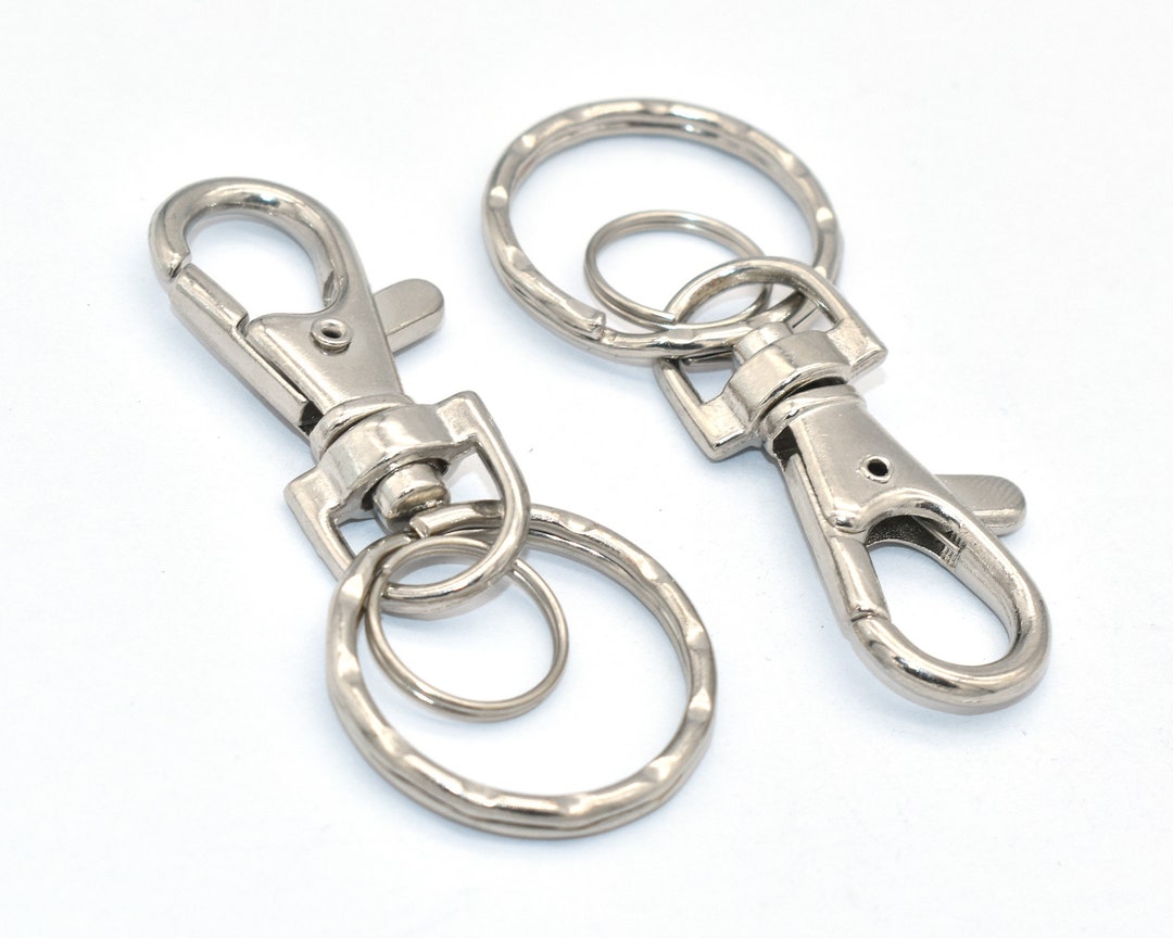 Metal Swivel Clasp Swivel Snap Hooks With O Rings Lobster Clasp Trigger  Clasps Claw Push Gate Swivel Hooks for Key or Backpack Leather Craft -   UK