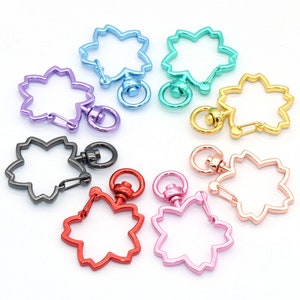 3/8&quot; Flower shape Swivel Clasp Star Lobster Swivel Clasp Snap Purse Hooks swivel snap hook For keychain or bag decoration - 10pcs