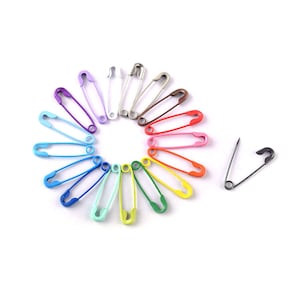 100pcs Colorful Safety Pins 19mm5mm Safety Pin Brooch Small Safety