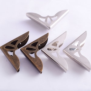 30mm Metal Box Corner Protector L Shaped Decorative corner protection Bronze/Silver 12 pcs