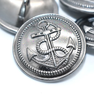 Vintage Metal Blazer Button Anchor Buttons Sewing Buttons Sailor Buttons Military Style suit buttons for Knitting Beads Menswear Peacoats