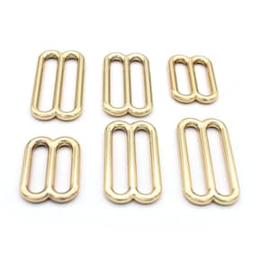 Metall Leicht Gold Verstellschnalle Schiebeschnallen Kleidung Gürtelschnalle Gürtelschnalle Rechteck Tasche Schnalle für Riemen Handtasche Gurtband Hardware