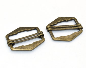 32mm Antique Bronze Slide Buckle Adjustable Belt Buckle Metal Purse clasp Buckles Bag ring strap buckles Handbag webbing hardware -6pcs