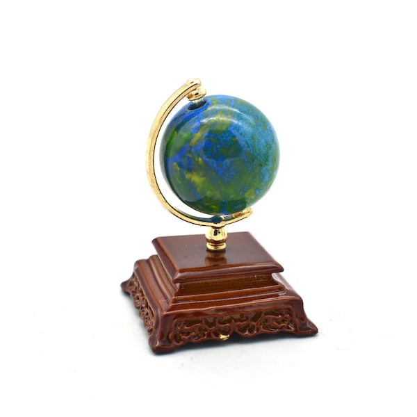 Handmade Miniature Globe Model Tiny Terrestrial Globe Tellurion Mini Dolly House Decorating Cinnabar Ornaments Doll Furniture Artisan DIY