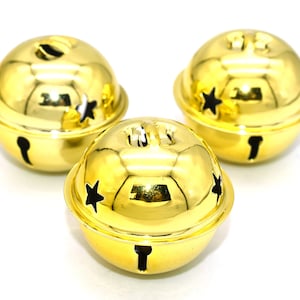 Jingle Bell Charms Large Gold Bell Christmas Bell Durable Bells Decoration Ornaments Pendant Bells for Cat Collar Christmas Decorative Bell