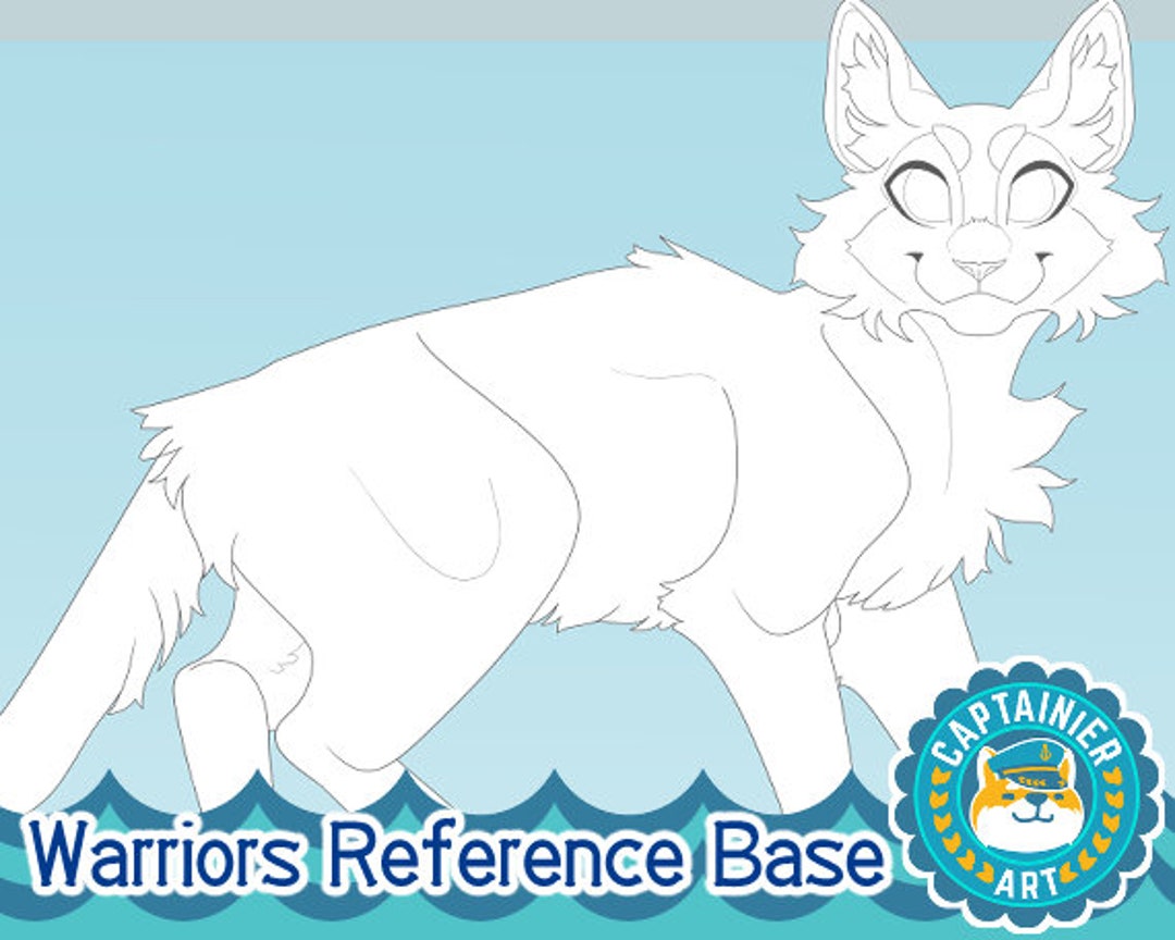 Warriors Reference Sheet Base Feline & Cat Lineart Base 