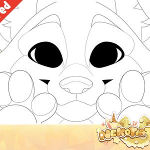 Base de icono de pata / Arte lineal peludo y base (retirado/con descuento)