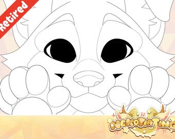 Paw Icon Base | Furry Lineart & Base (Retired / Discounted)
