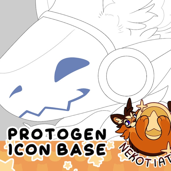 Protogen Icon Base | Furry lineart & base