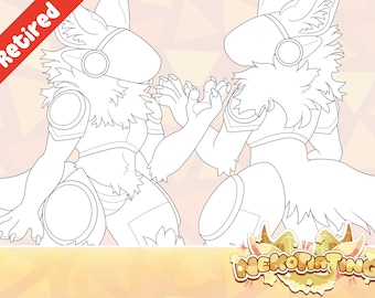 Protogen Reference Sheet Base | Furry Lineart & Base (Retired/ Discounted)