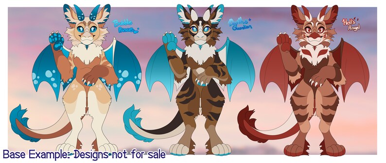 Dragon Reference Sheet Base Furry Lineart & Base - Etsy