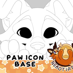 Paw Icon Base | Furry lineart & base