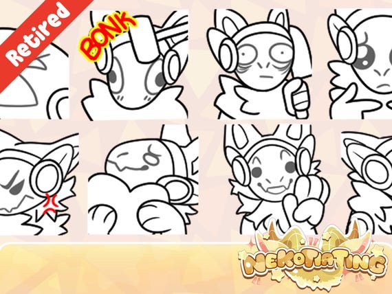Protogen Emoji Base Pack | Furry Lineart & Base (Retired / Discounted)