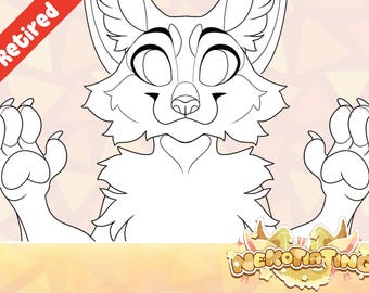 Small Fox Base | Furry Lineart & Base (Retired / Discounted)