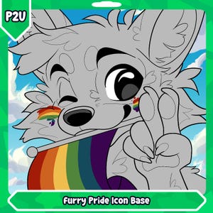 Podstawa do zdjęć głowy Pride | Futrzany rysunek LGBTQ+