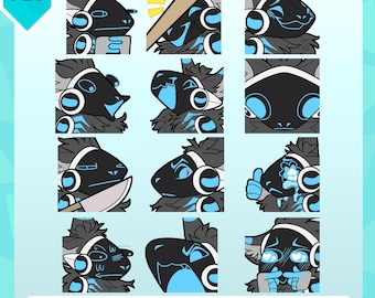 Protogen Emoji Pack 2025 | Furry lineart & base