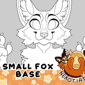 Small Fox Base | Furry lineart & base