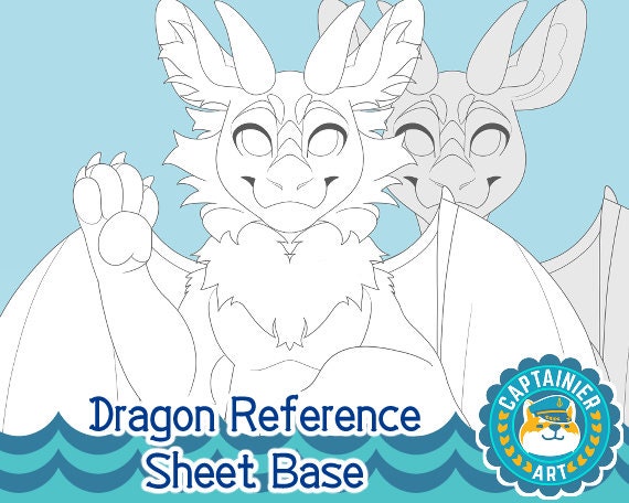 Protogen fursuit reference sheet line art