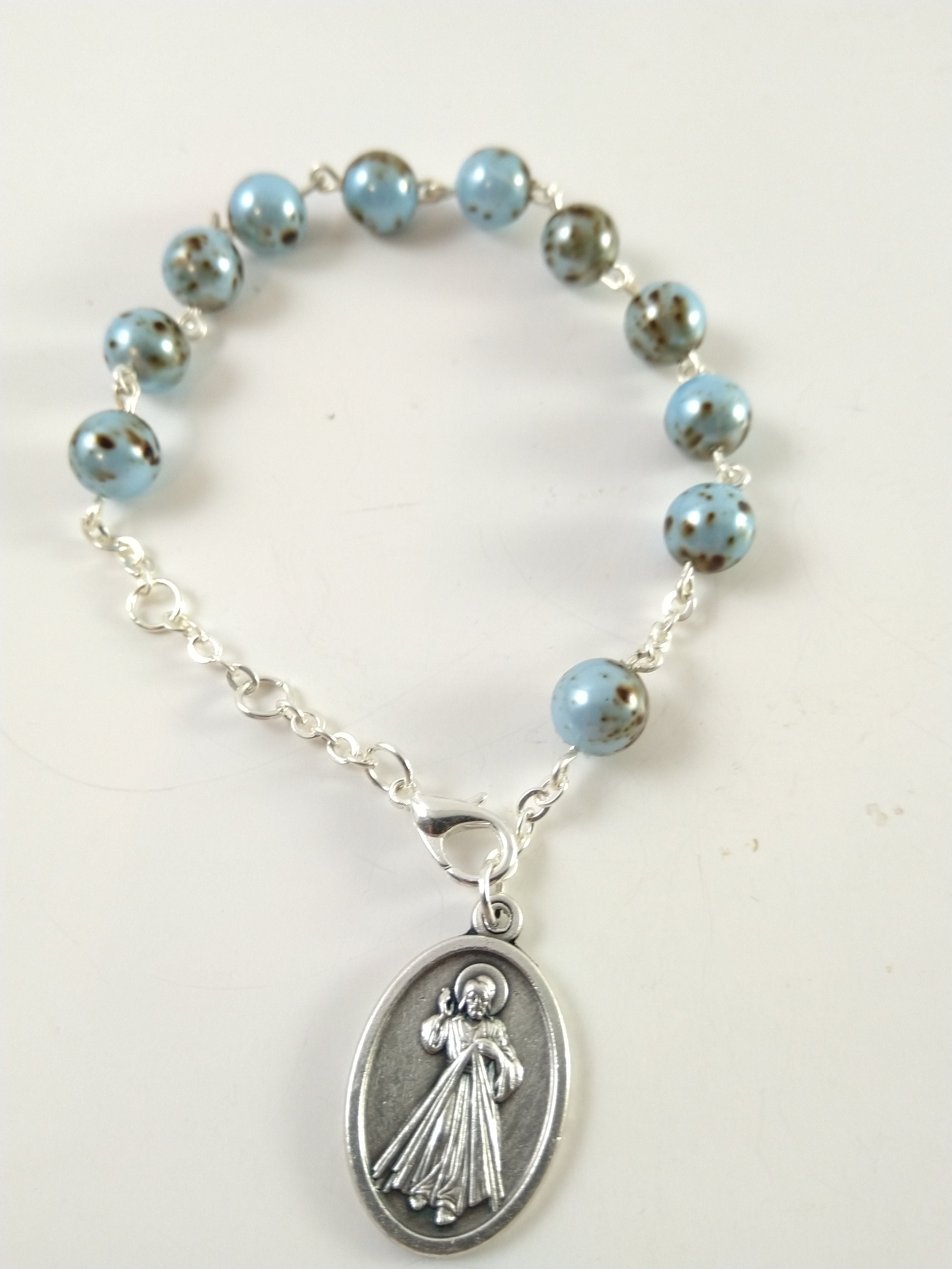 Rosary/Divine Mercy Bracelet | Etsy