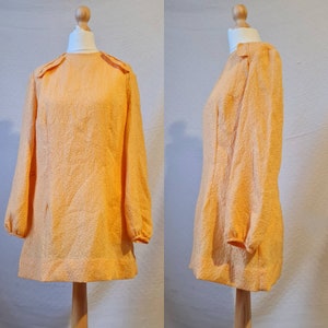 1960s Handmade Yellow Mini Dress