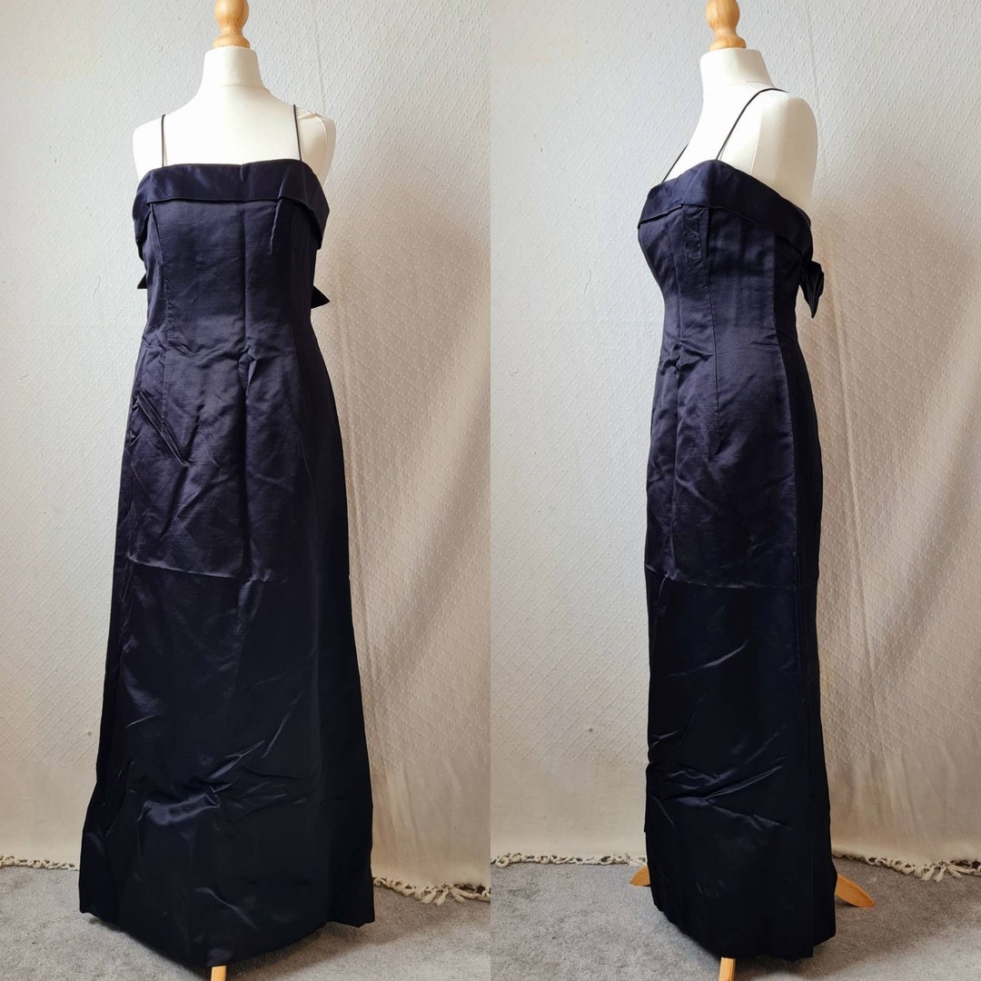 1950s Lee Claire New York Black Satin Wiggle Dress - Etsy