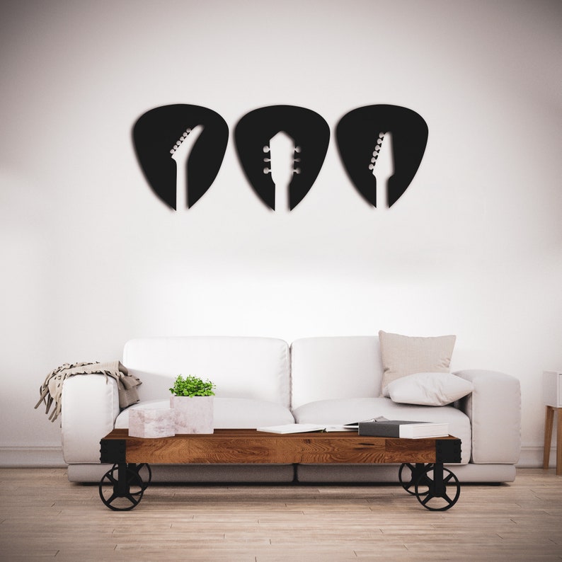 Wood Guitar Wall Decor Music Wall Art Gift for Guitarist Etsy