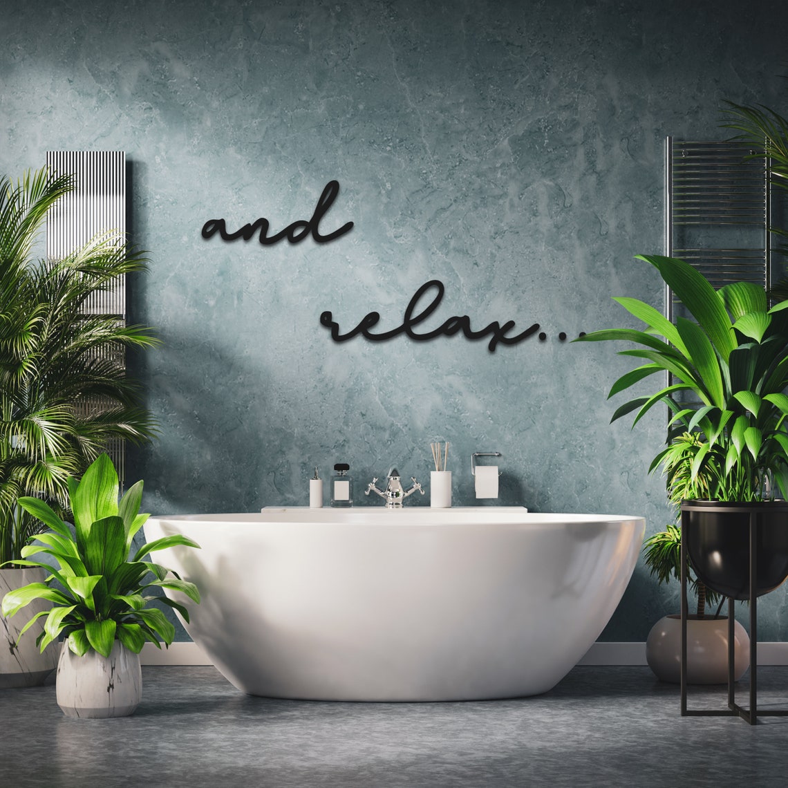 And Relax Sign And Relax Wall Decor Bathroom Wooden Wall Etsy