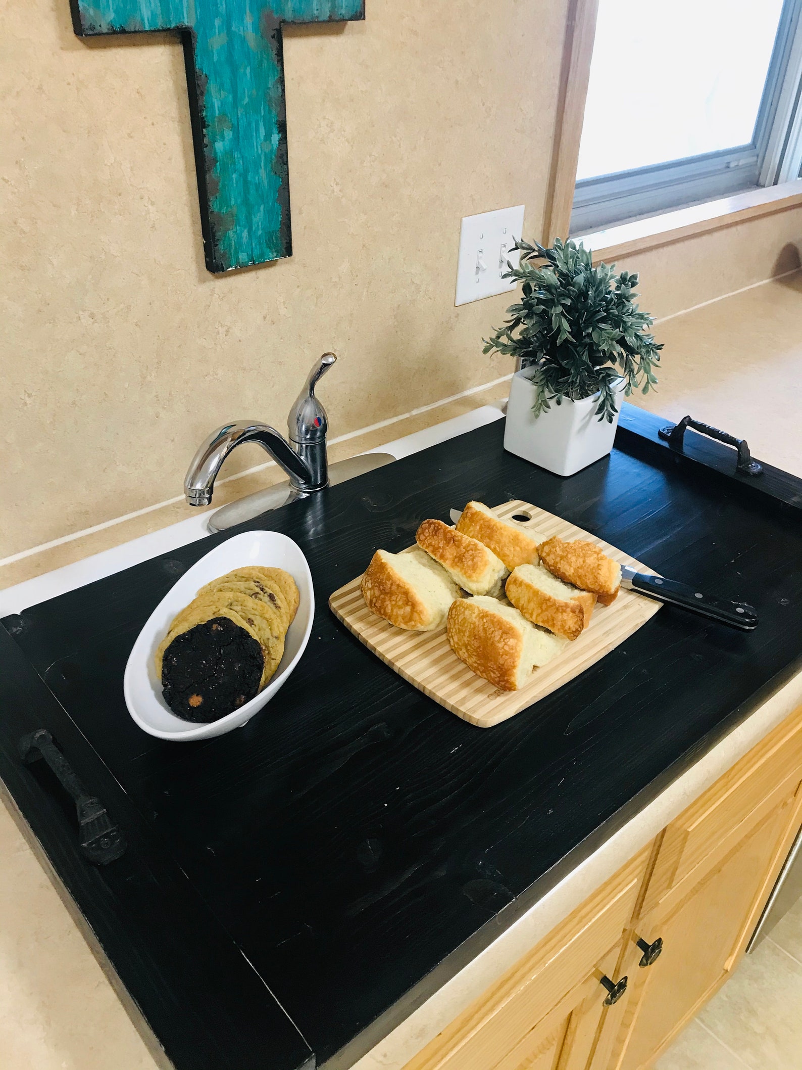 Sink cover / Camper sink cover / Handcrafted cover / Kitchen Etsy