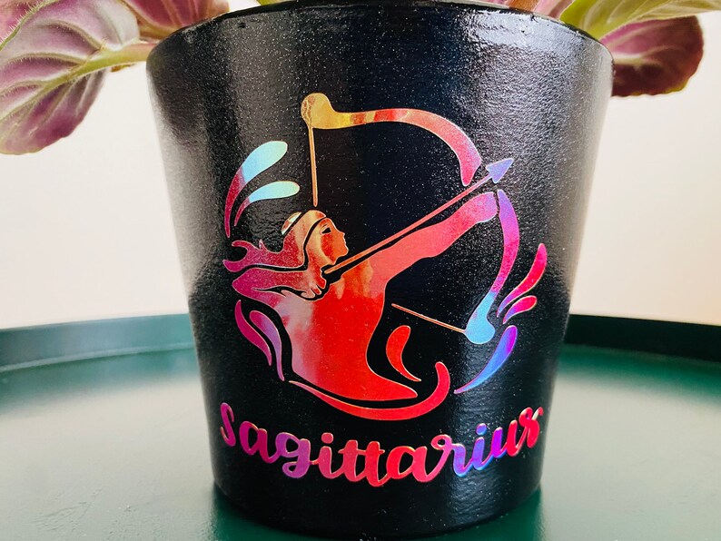 Sagittarius Zodiac Plant Pot 4 Inch Planter With Drainage Etsy