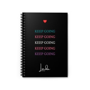 Keep Going, Custom Notebook, Personalized Notebook, Motivational Journal, Journal Gift For Women, Women Motivational Gifts, Keep Growing