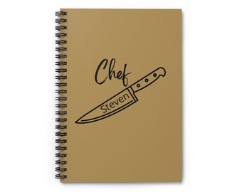 Chef Notebook, Personalized Chef Gifts, Chef Gifts For Men, Chef's Journals, Kitchen Chef Gift, Restaurant Chef Gift, Chef Present, Cookbook