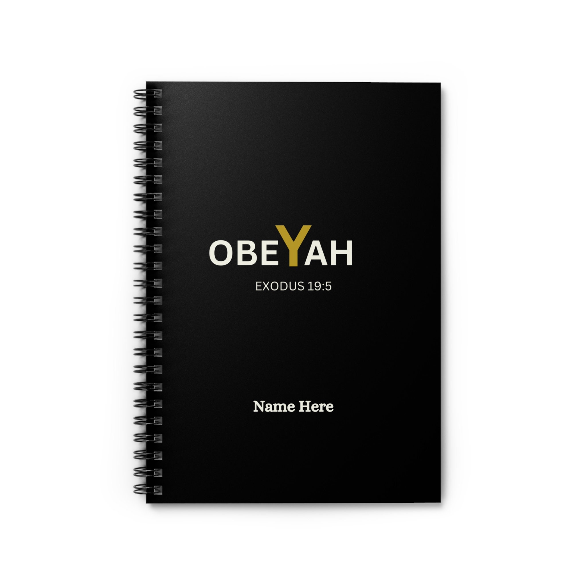 Obey Yah Journal, Obeyah, Exodus 19:5, Prayer Journal Men, Hebrew Man Gift, Bible Verse Journal, Scripture Notebook, YHWH, Yahuah, Yahweh