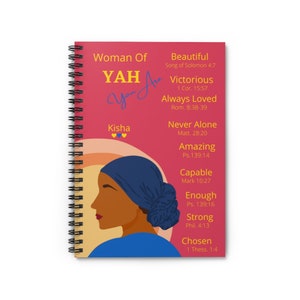 Daughter Of The Most High, APTTMH, Custom Spiral Notebook, Black Woman Personalized Notebook, Hebrew Women, Yahuah Yahusha, Black Woman Gift