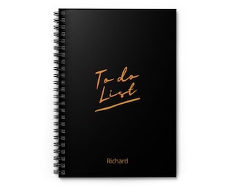 Custom Spiral Notebook, Personalized To Do List Notebook Women & Men, Custom To Do List Notebook, To Do List Journal, Personalized Notebook