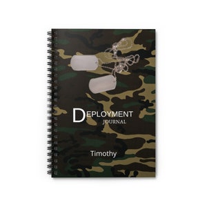 Gift For Soldier, Personalized Notebook, Deployment Journal, Military Journal, Deployment Gift For Husband, Military Notebook Cover, Army