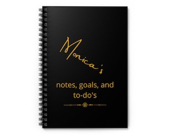 Custom Spiral Notebook, Personalized To Do List Notebook For Women & Men, Book Of Lists, To Do List Journal, Notes Book, Goals Journal