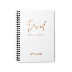 Letters To My Son, Custom Spiral Notebook, Personalized Notebook, Baby Boy, Baby Keepsake Gift, Baby Memory Book, Mom Journal, Baby Shower
