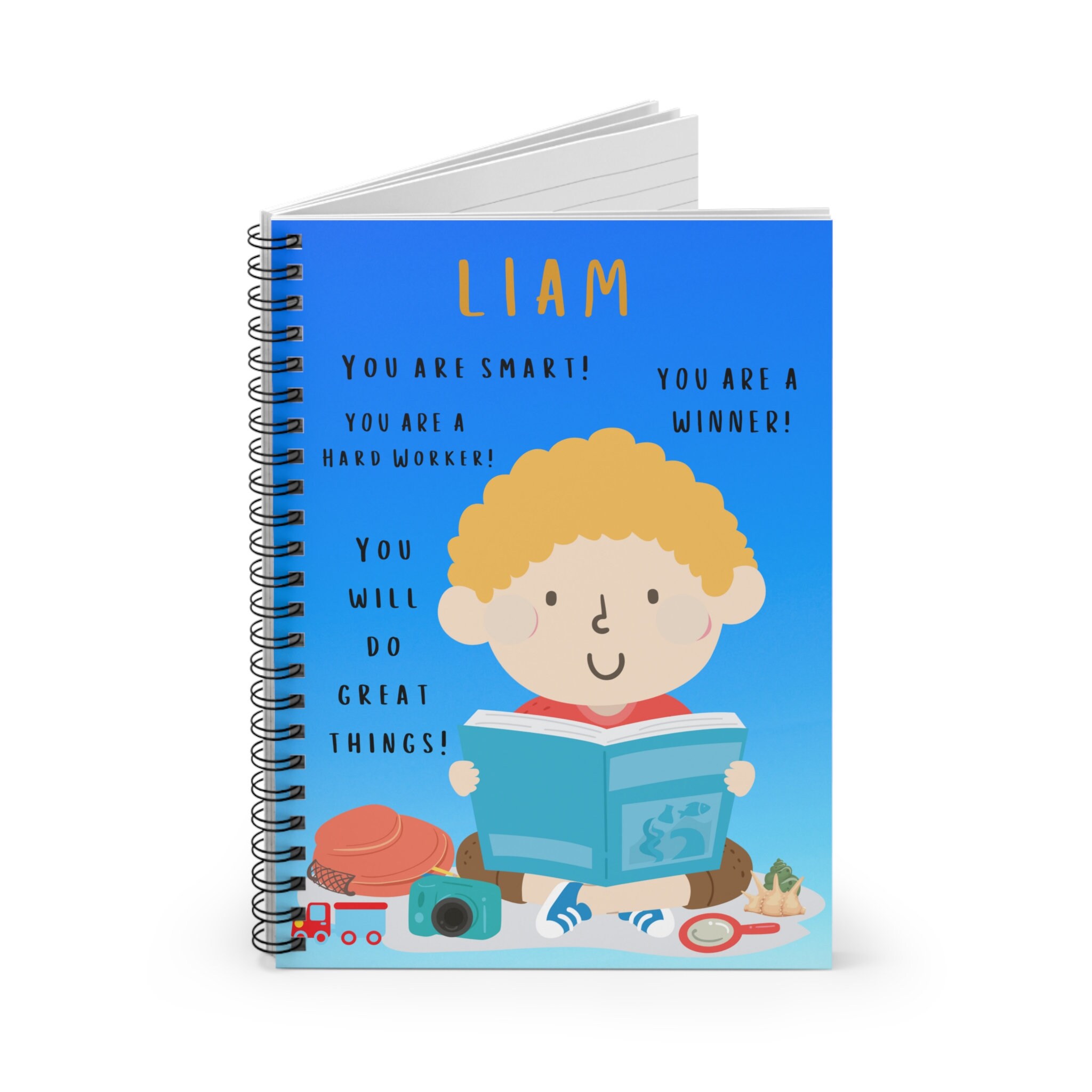Custom Spiral Notebook, Personalized Notebook for Kids, Affirmation for ...
